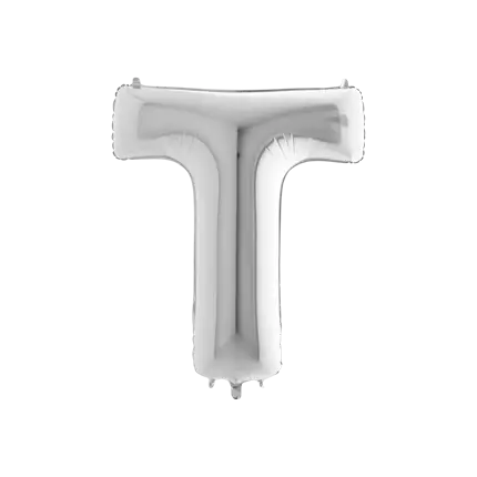 Ballon Aluminium lettre T Argent 102cm