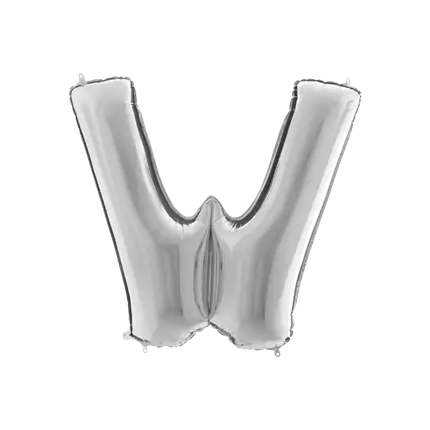 Ballon Aluminium lettre W Argent 102cm