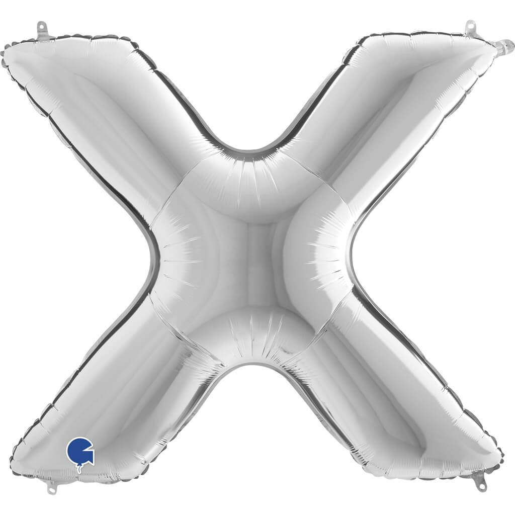 Ballon Aluminium lettre X Argent 102cm