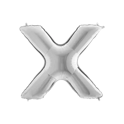 Ballon Aluminium lettre X Argent 102cm