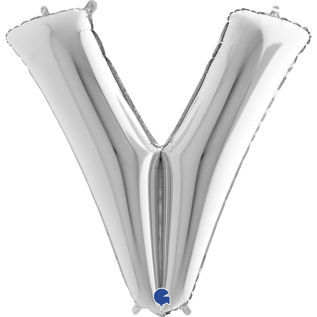Ballon Aluminium lettre V Argent 102cm