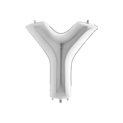 Ballon Aluminium lettre Y Argent 102cm