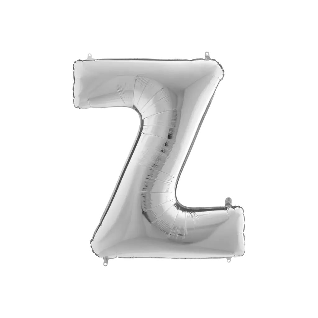 Ballon aluminium lettre Z Argent 102cm