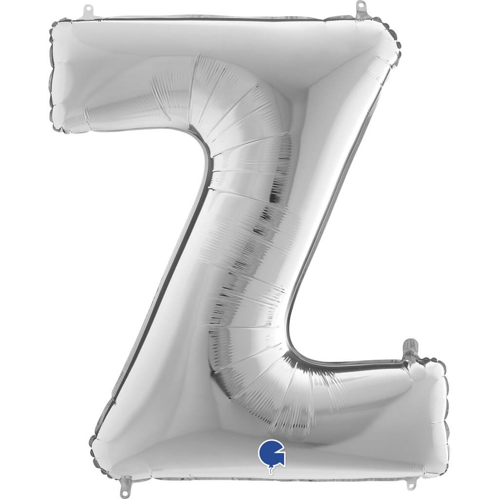 Ballon aluminium lettre Z Argent 102cm
