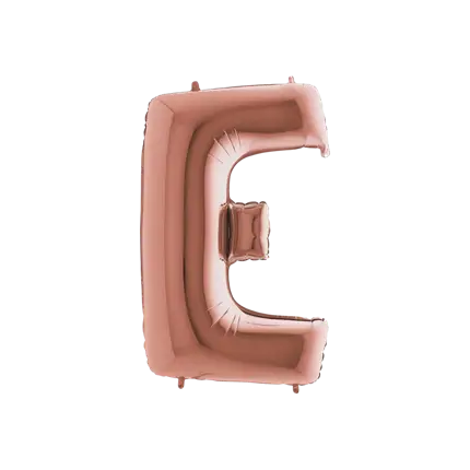 Ballon aluminium lettre E Or Rose 102cm
