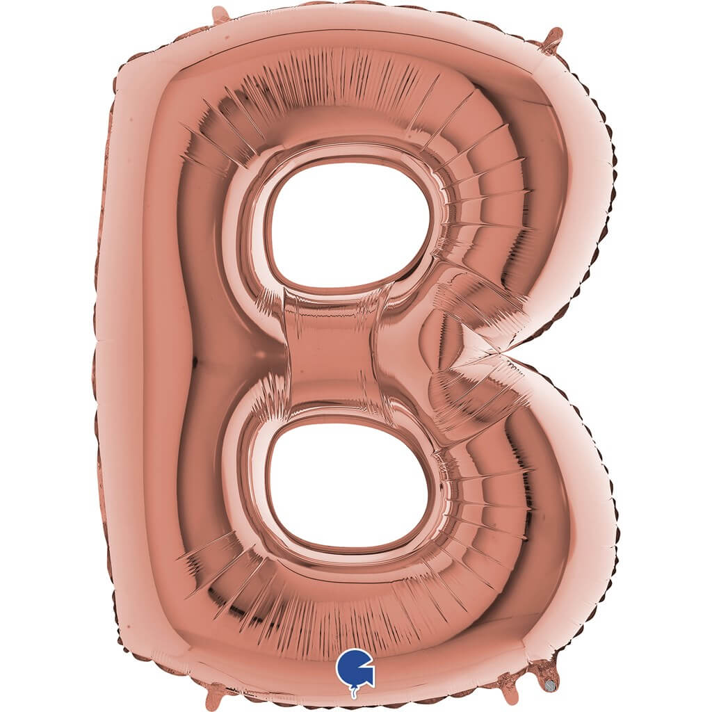 Ballon aluminium lettre B Or Rose 102cm