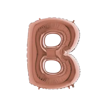 Ballon aluminium lettre B Or Rose 102cm