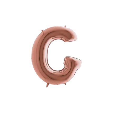 Ballon aluminium lettre G Or Rose 102cm