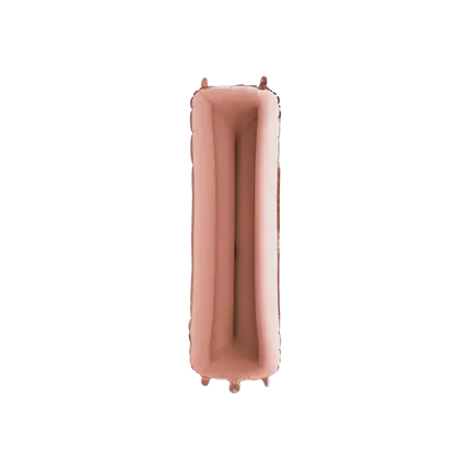 Ballon aluminium lettre I Or Rose 102cm