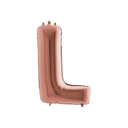 Ballon aluminium lettre L Or Rose 102cm
