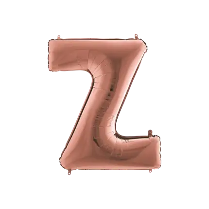 Ballon aluminium lettre Z Or Rose 102cm
