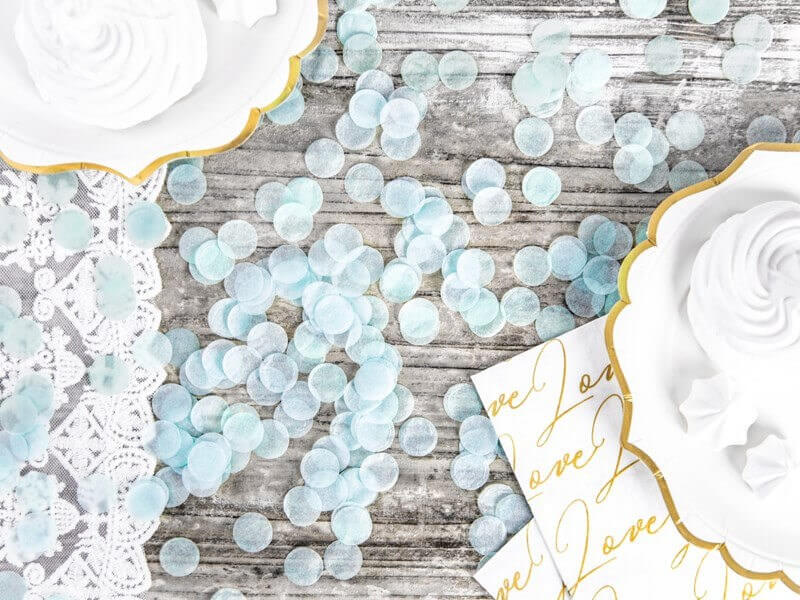 Confettis ronds bleu clair  (15gr)