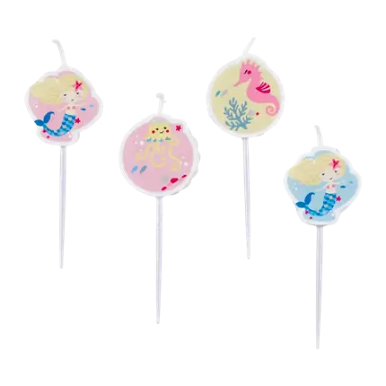 Mini Bougie Sirène Be a Mermaid (lot de 4)
