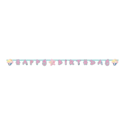 Guirlande en papier Sirène Happy Birthday