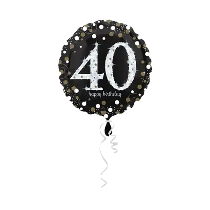 Ballon Anniversaire rond 40 ans argent