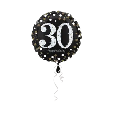 Ballon Anniversaire rond 30 ans argent