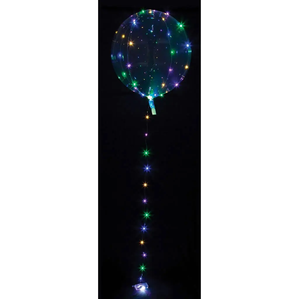 Ballon lumineux transparent à LED Multicolore ø40cm