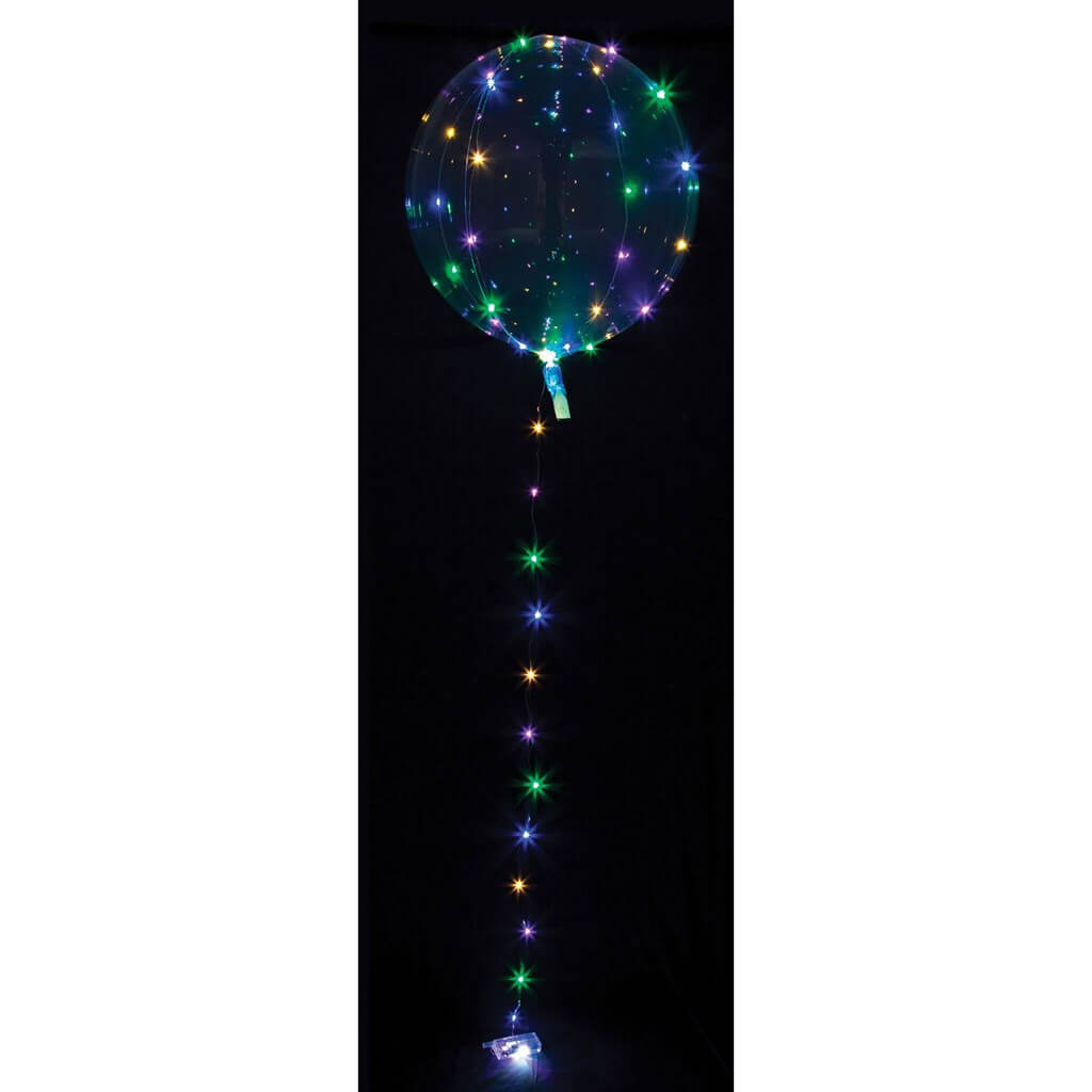 Ballon lumineux transparent à LED Multicolore ø40cm