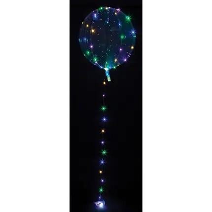 Ballon lumineux transparent à LED Multicolore ø40cm