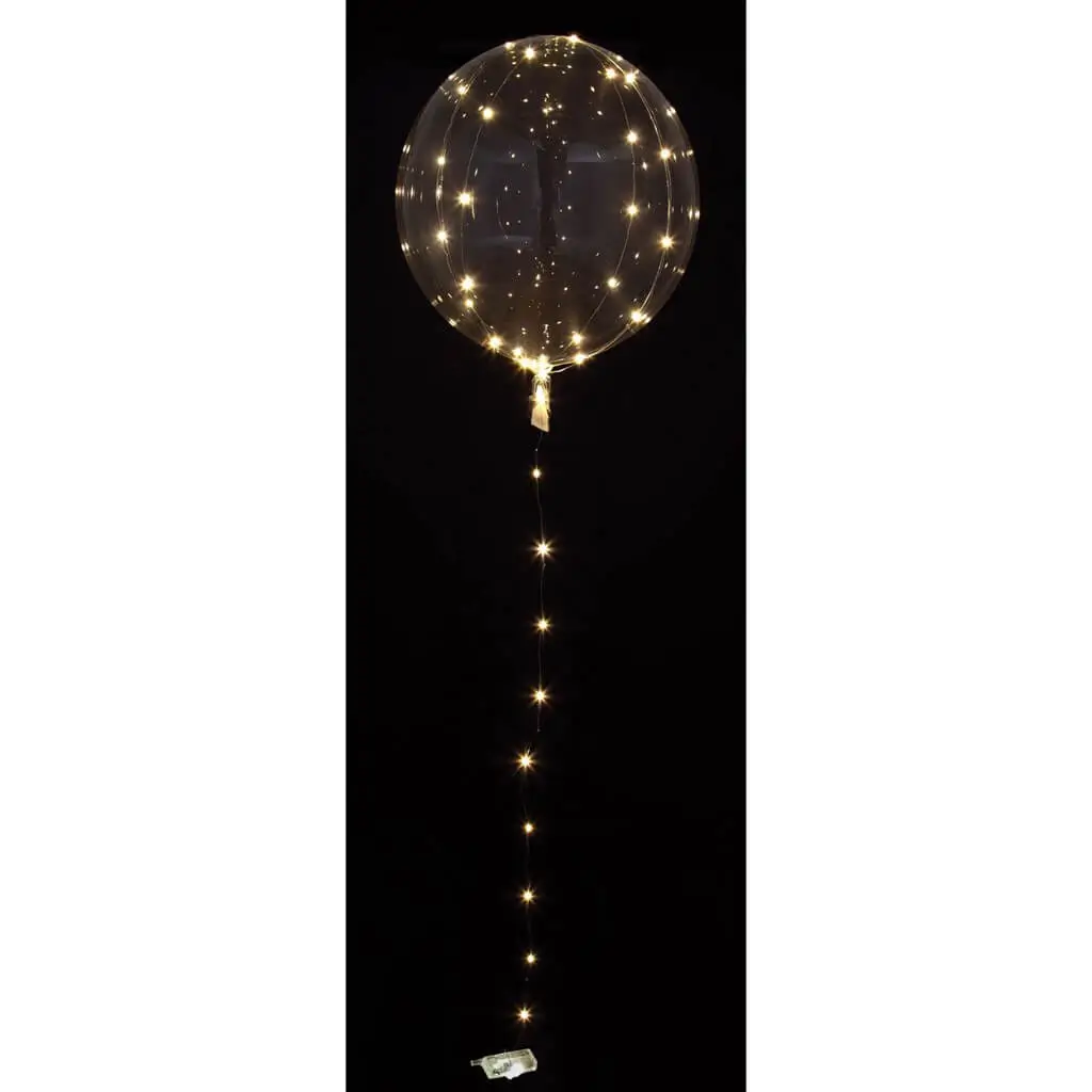 Ballon lumineux transparent à LED blanche ø40cm