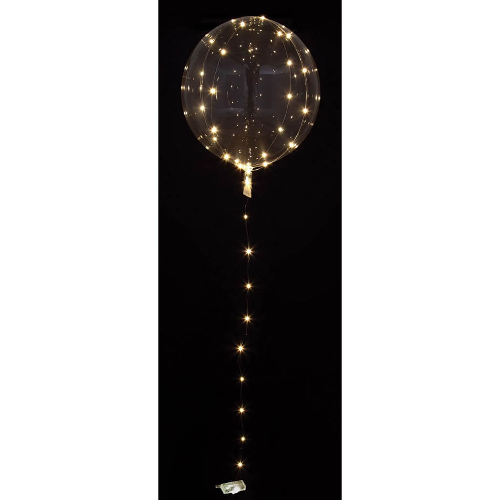 Ballon lumineux transparent à LED blanche ø40cm