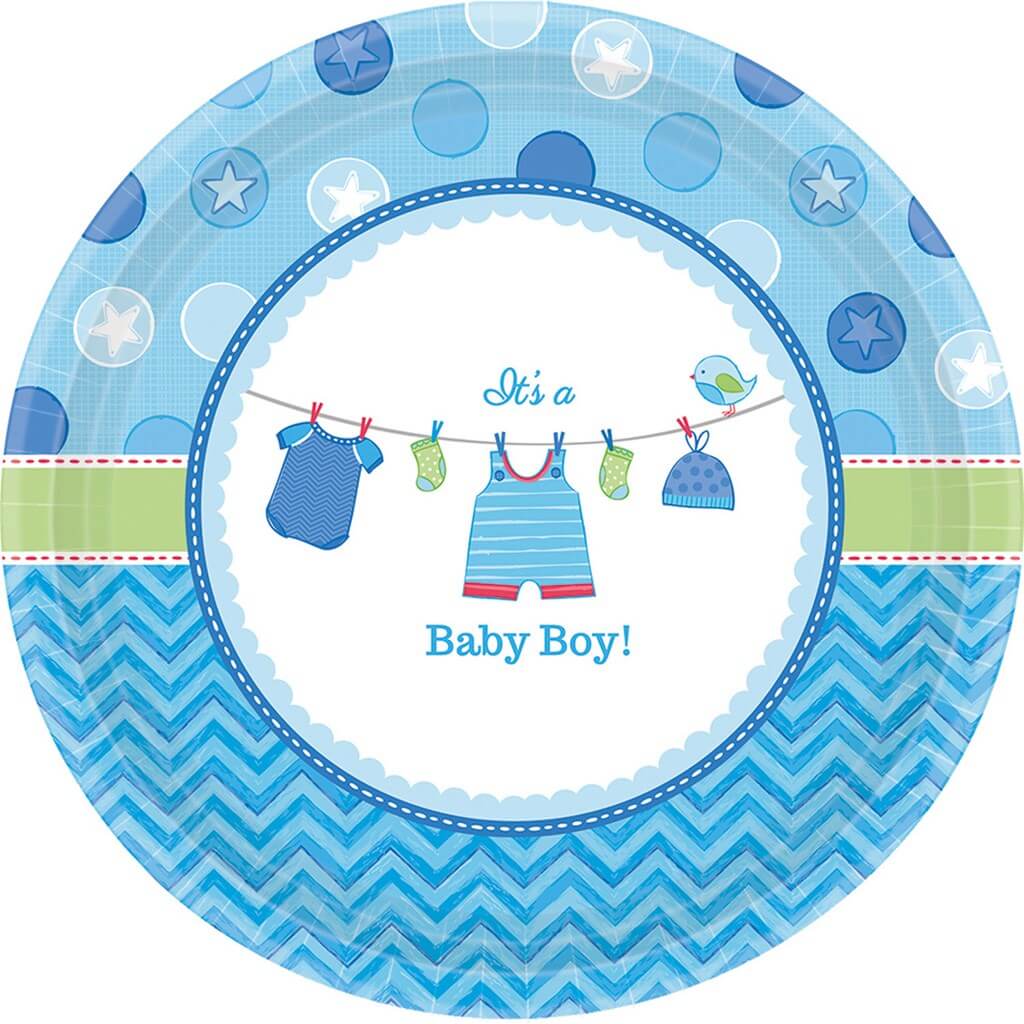 Assiette en papier It's a Boy ø18cm (Lot de 8) 