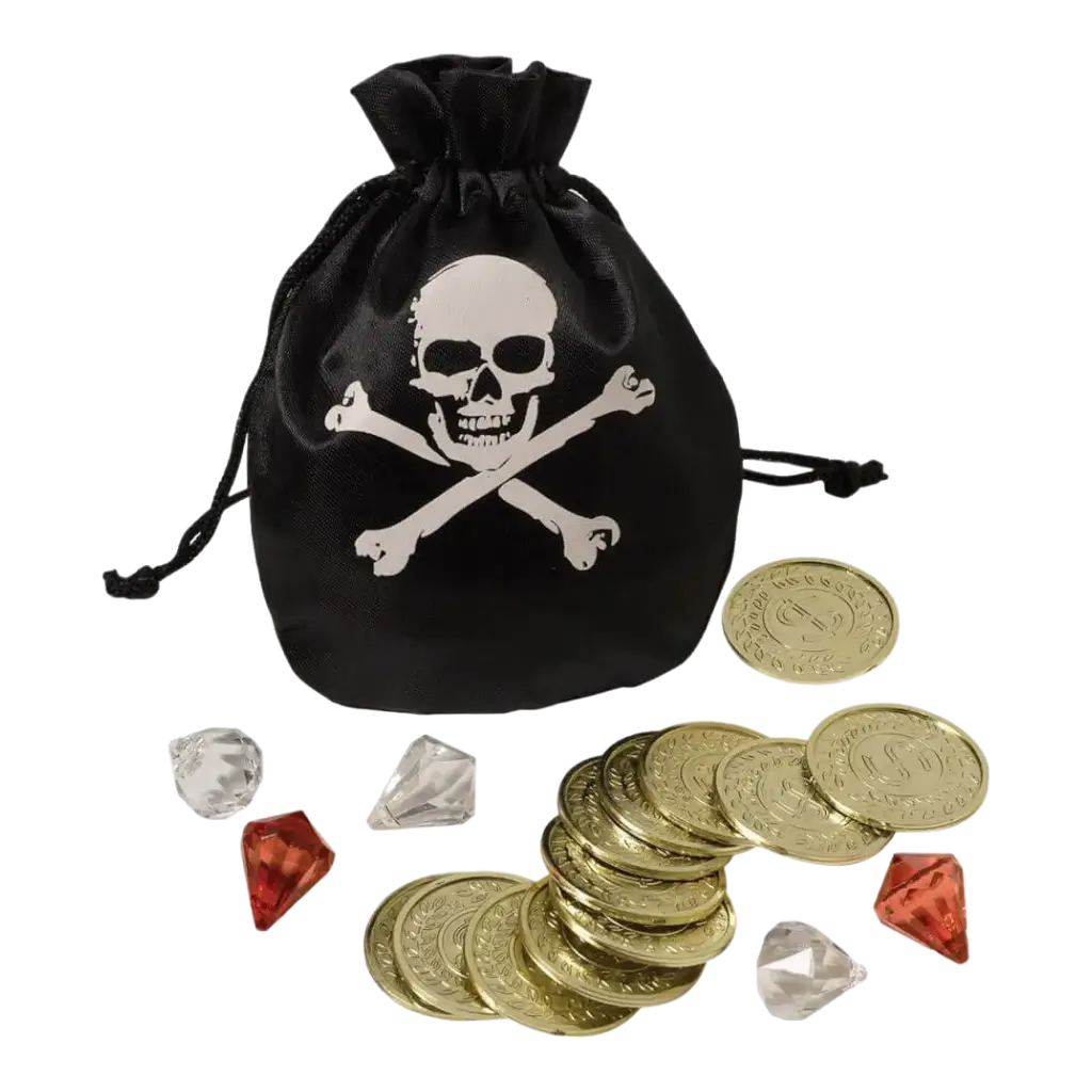 Accessoires Bourse Pirate pièces et diamants 