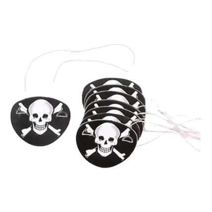 Cache oeil pirate en papier (lot de 12)