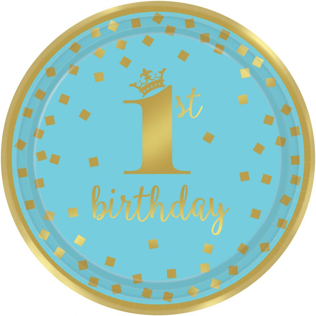 Assiette En Papier 1st Birthday Bleu Et Or O18cm Lot De 8 Assiettes D Anniversaire Sur Sparklers Club Assiette En Papier 1st Birthday Bleu Et Or O18cm Lot De 8 Assiettes D Anniversaire Sur Sparklers Club