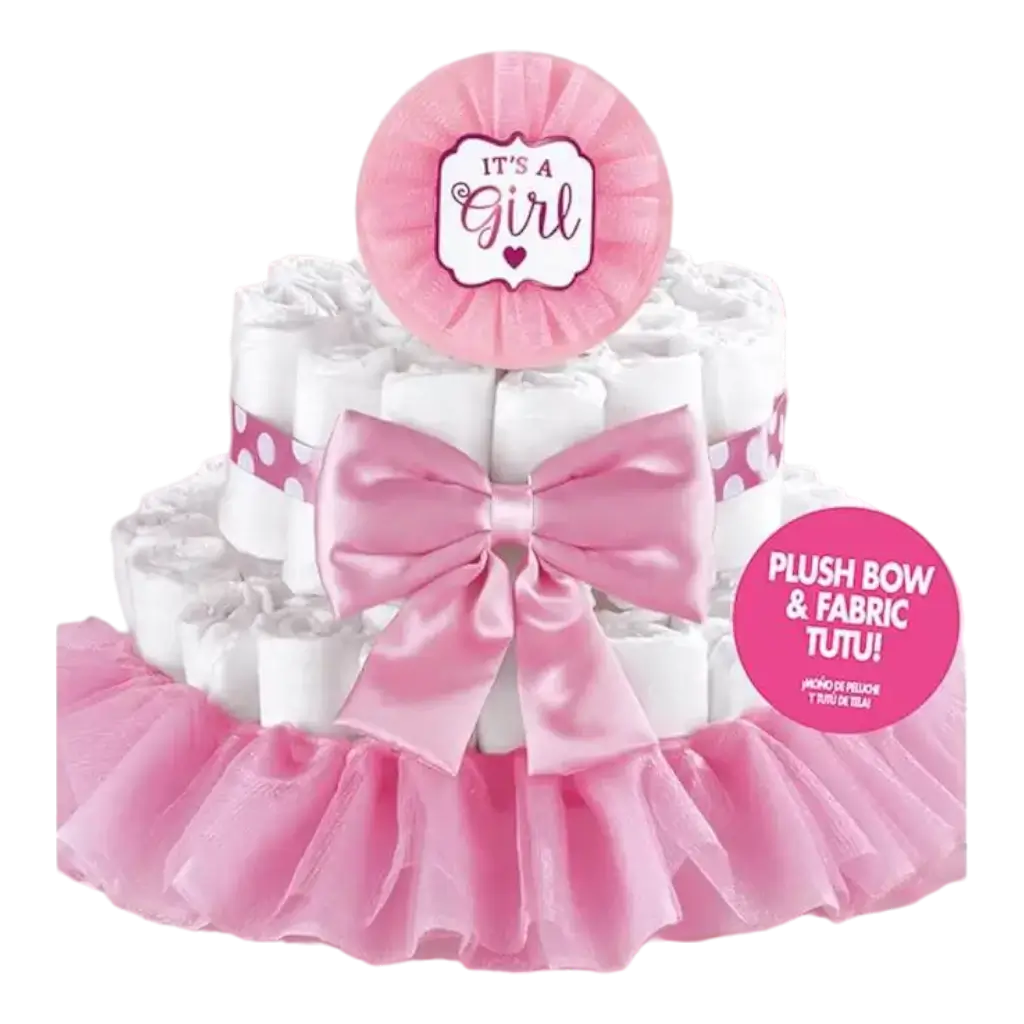 Kit décoration gâteau pour Baby Shower Fille (4 pièces) 