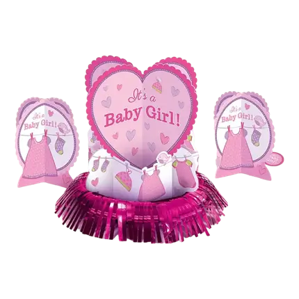 Kit décoration de table Baby Shower Fille (23 pièces)