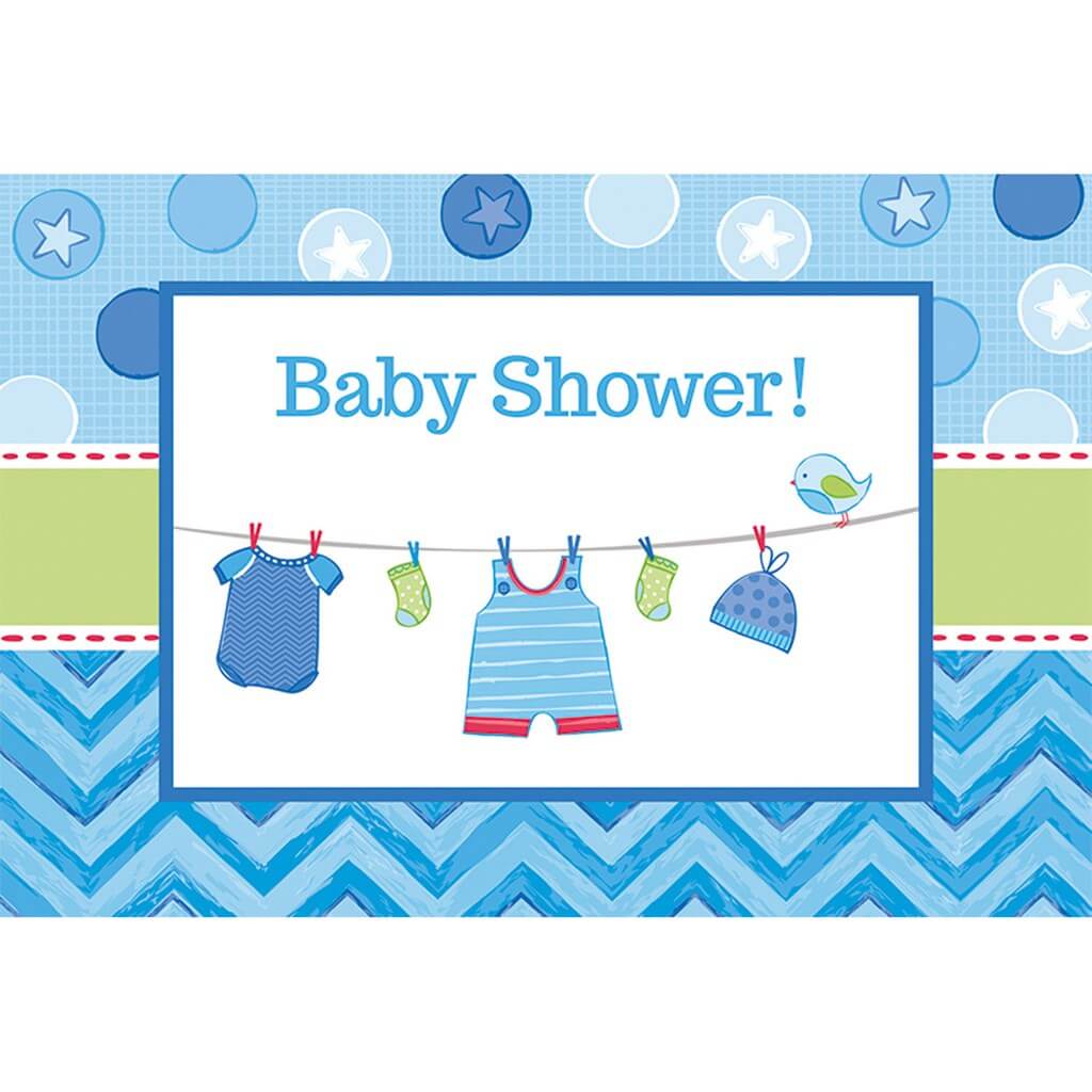 Invitación + Baby Shower Wrap Boys (Set de 8) - Sparklers Club
