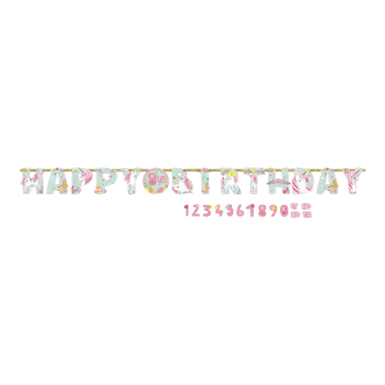 Guirlande Licorne Happy Birthday personnalisable 