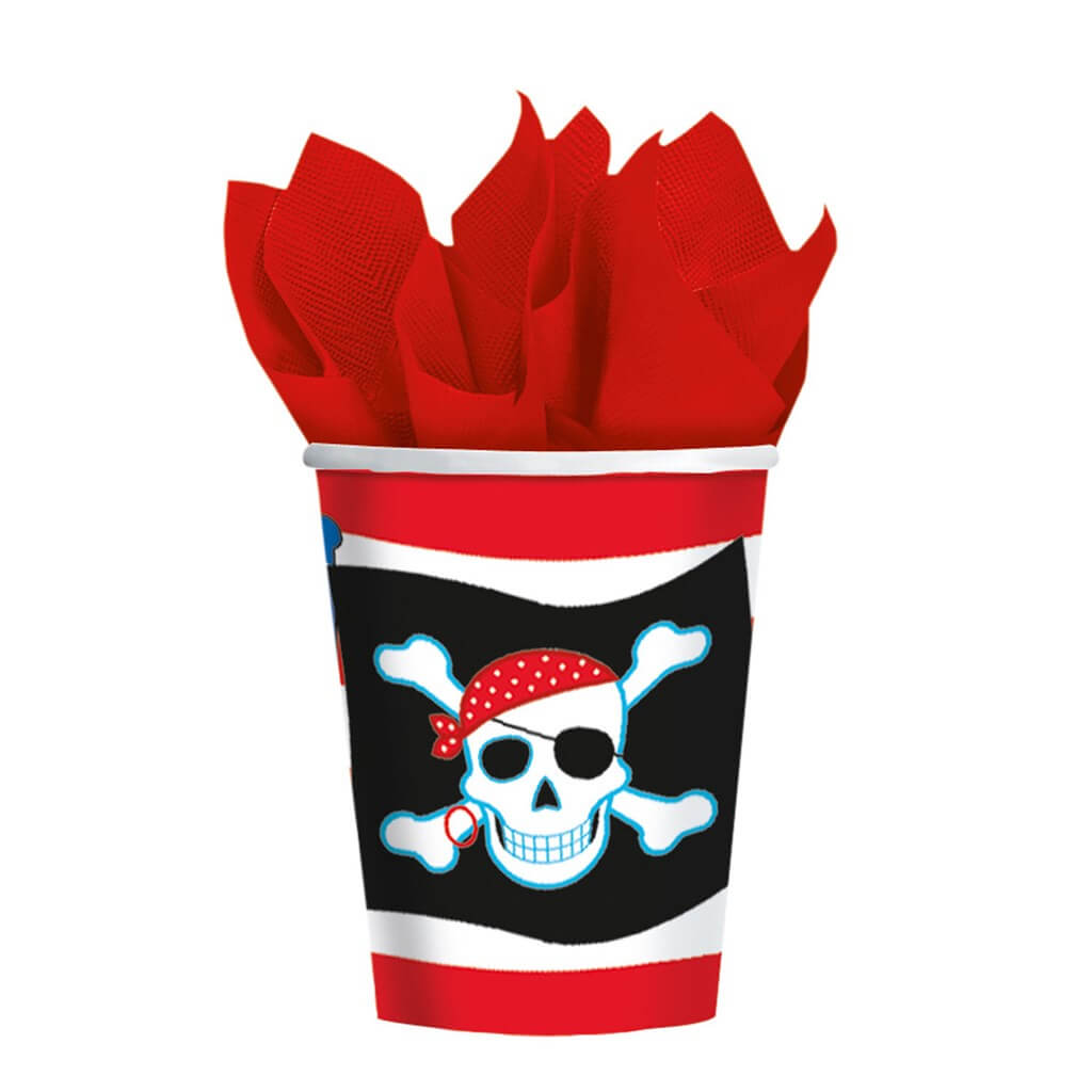 Gobelet en papier Pirate Party (lot de 8)