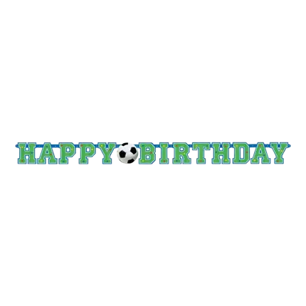 Guirlande en papier Happy Birthday Football 130x10cm