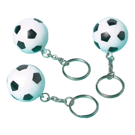 12 Porte-clefs Ballon de Foot ø3cm
