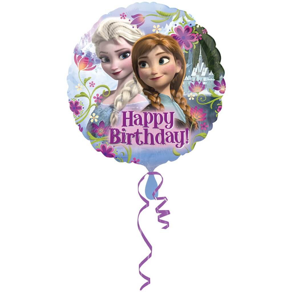 Ballon happy Birthday Reine des Neiges ø43cm