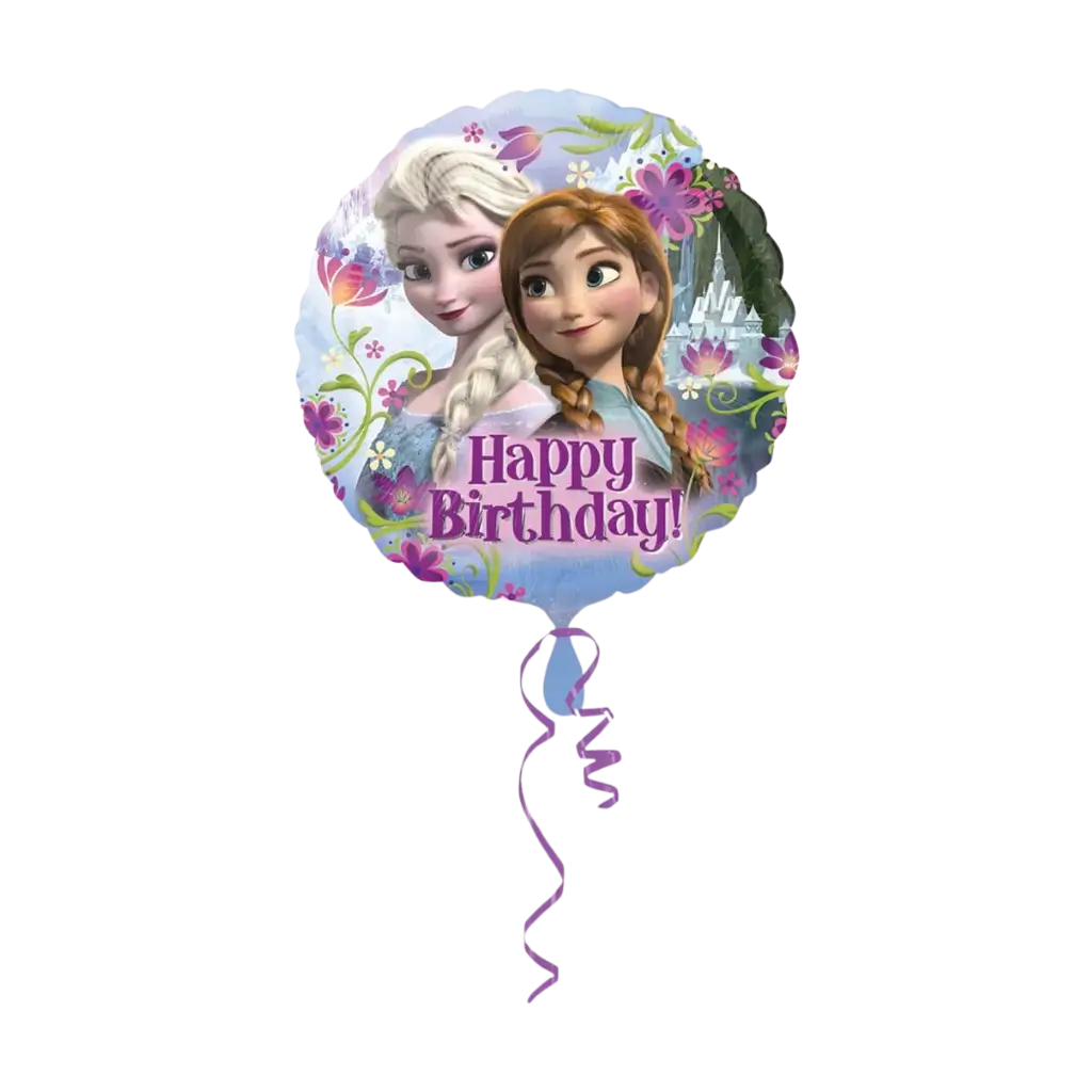 Ballon happy Birthday Reine des Neiges ø43cm
