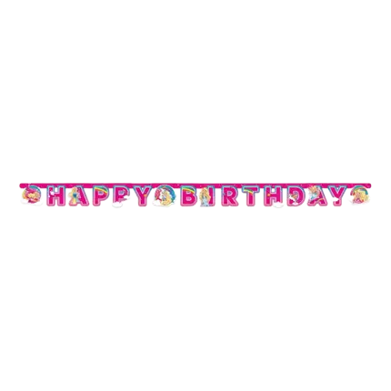 Guirlande en papier Happy Birthday Barbie 