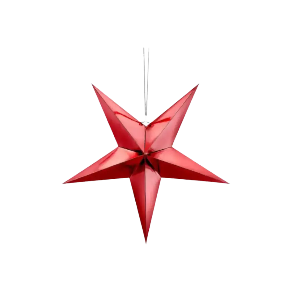 Étoile en papier Rouge 45cm
