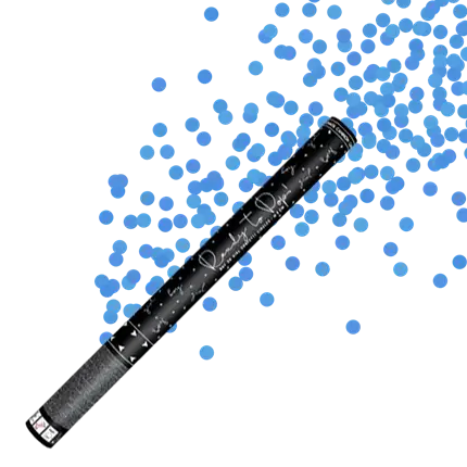 Canon à confettis Géant Gender Reveal Bleu 