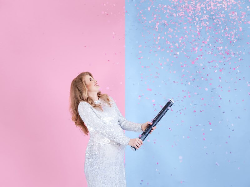 Canon à Confettis Gender Reveal - Bleu, canon confettis gender reveal