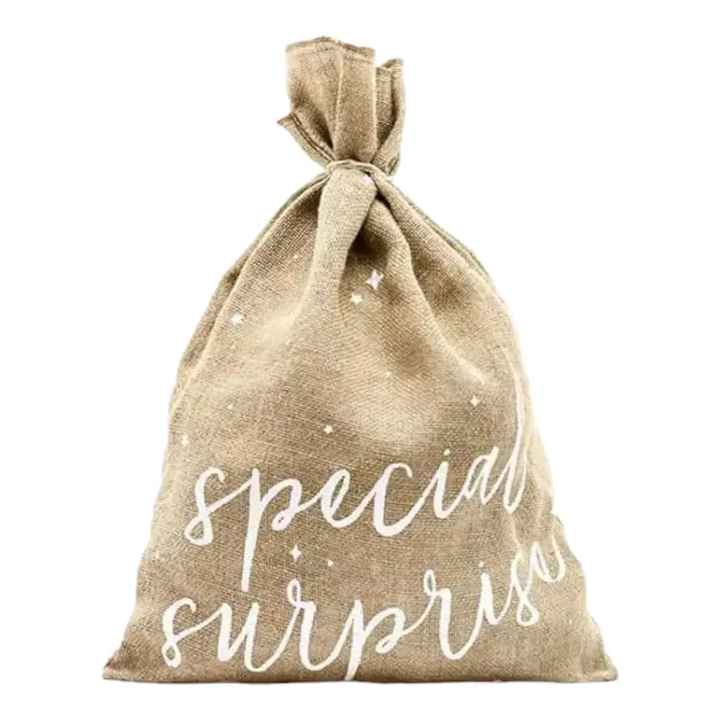 Sac en toile de jute naturelle Special Surprise 