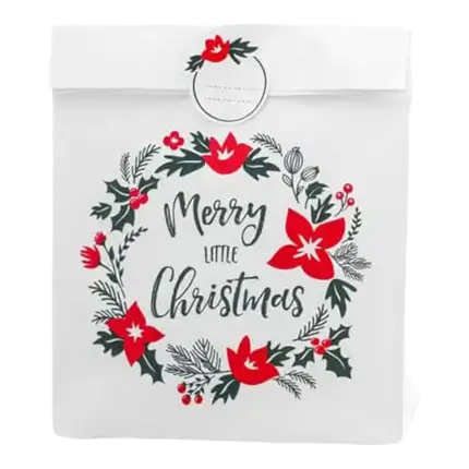 Sachet cadeau Merry Little Christmas (3 pièces)