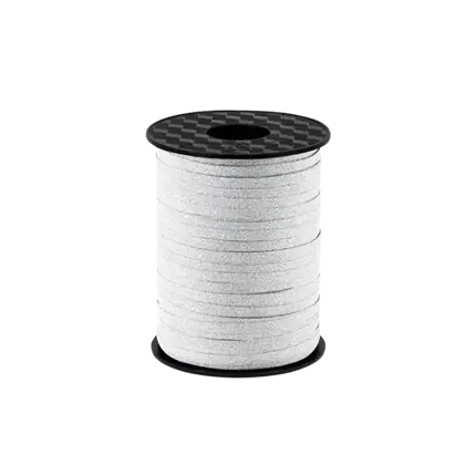 Ruban argent mat pailleté 225 mètres 