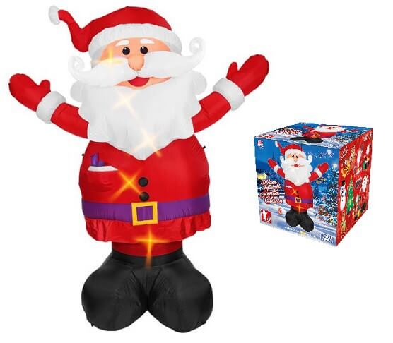 Père Noël gonflable lumineux Géant 3 mètres : Décoration Salle Noël sur