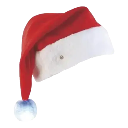 Bonnet de Noël LUXE avec pompon lumineux