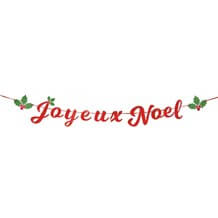 Guirlande Joyeux Noël Rouge : Décorations de Salle de Noël sur