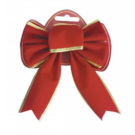 Nœuds De Noël En Velours – 30 Cm – Ruban Rouge Géant Pour Sapin De Noël – Nœud En Velours Rouge Extra Large Pour L'intérieur Et L'extérieur