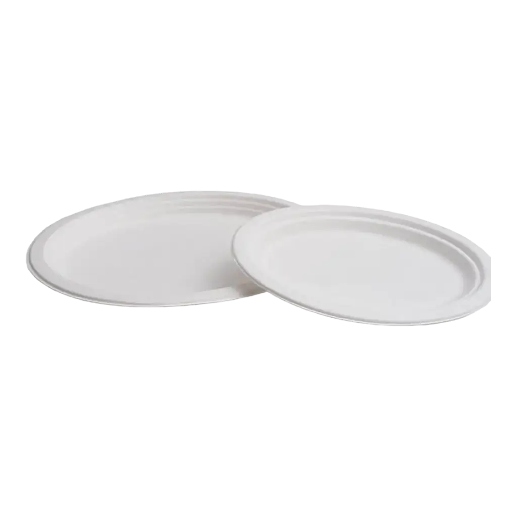 Assiette Ovale Canne à sucre 32x26cm (Lot de 50) 